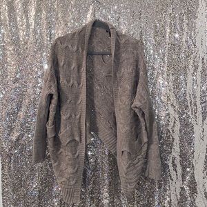 Express Grey Diamondback Wavy Style Cardigan